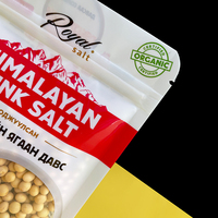 Sachet Doypack personnalisé imprimé avec fenêtre transparente pour sel de l'Himalaya, emballage alimentaire de qualité alimentaire avec fermeture éclair