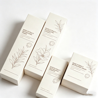 Boîte pliante en papier couché pour emballage personnalisé de parfums, huiles pour cils et ongles, avec impression et gaufrage