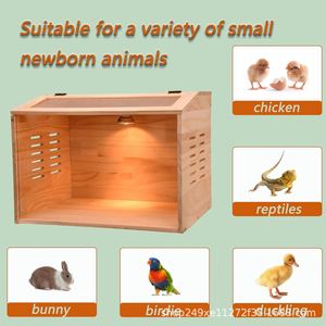 Boîte de couvaison en bois avec lampe chauffante pour l'élevage de poulets, cailles et canards, 40x30x30cm, taille personnalisable - Product Image 4