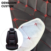 Matériaux en rouleau de cuir synthétique PU Litchi pour housses de siège de voiture et tapis de voiture, avec conception brodée sur tissu en cuir PVC à épaisseur personnalisable