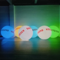 Ballon interactif Zygote RVB lumineux et musical de 1,5 m avec télécommande et logo personnalisé pour fêtes/scènes