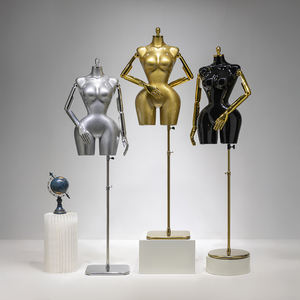 ชุดเดรสทรงโค้งสำหรับผู้หญิงไซส์พิเศษหุ่นจำลองก้นใหญ่เต้านมใหญ่ไฟเบอร์กลาสพลัสไซส์พร้อมแขนสีทองยืดหยุ่น - Product Image 4