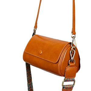 Femmes rétro bandoulière concepteur sac luxe peau de vache cuir naturel fermeture éclair coton à la mode femme mode pour l'automne - Product Image 4