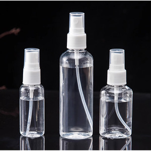 Transparent PET Spray Bottle 30ml 50ml 100ml Cosmetic Pump Sprayer For Toner Cylinder Shape With Spray Head - Product Image 1