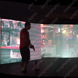 屋内プロジェクターレーザーエアガン没入型レーザー射撃アーケードマシンオーシャンサンドテーマ1280x800解像度Songfaブランド - Product Image 6