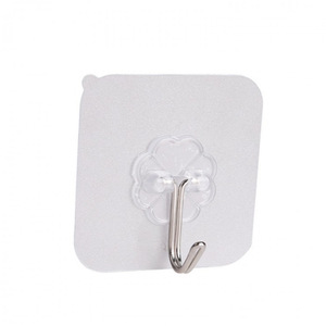 Crochets adhésifs transparents en forme de fleur, à fixer au mur sans perçage, pour rangement dans la salle de bain et la cuisine - Product Image 5