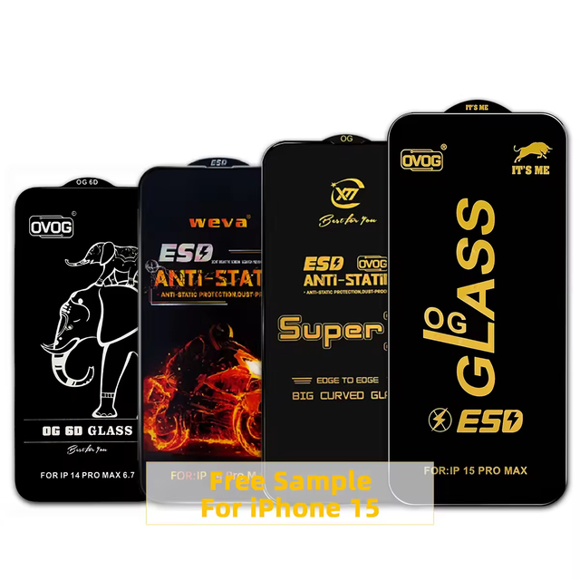 ESD Glass Mobile Phone Tempered Glass Screen Protector Protective Film Protect Screen for All Models for iPhone for Samsung