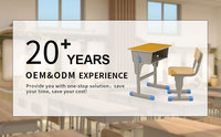 Mobilier de classe chaise de bureau d'école table d'étude à hauteur réglable bureau d'étudiant monoplace et chaise pour l'école primaire