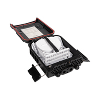 ABS/ABS+PC Material FTTH Fiber Optic Distribution Box 24 Cores 4 in 24 Out 24 SC Adapters Mechanical Sealing -40~+65