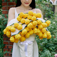 2025 nouveauté Premium Crochet Roses Bouquet tricoté à la main couverture Floral Design doux confortable cadeau jeter couverture