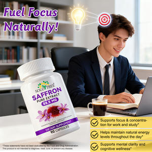 Solotree Bitki Özü Sağlıklı Görüşü Destekler Safran Kapsülleri Takviyeleri Saf Doğal Daha Parlak Bir Ruh Hali İçin Destek Safran Kapsülü - Product Image 6
