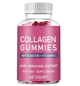 Private Label Kollagen Gummi Vegan Haut Vitamin Anti Age Hydrolysiertes Biotin Mit Kollagen Gummies Vitamin