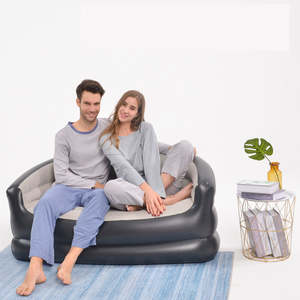 Canapé transat <span class=keywords><strong>gonflable</strong></span> de haute qualité Portable 2 personnes Air canapé-<span class=keywords><strong>lit</strong></span> pliant floqué <span class=keywords><strong>fauteuil</strong></span> pour une utilisation intérieure et extérieure - Product Image 1