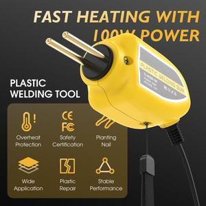 100W saldatore di <span class=keywords><strong>plastica</strong></span> portatile cucitrice <span class=keywords><strong>a</strong></span> <span class=keywords><strong>caldo</strong></span> Kit di riparazione in <span class=keywords><strong>plastica</strong></span>, Kit di saldatura in <span class=keywords><strong>plastica</strong></span> 220V con 200 pezzi saldatore graffette - Product Image 4