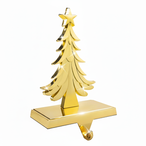 ที่ใส่ถุงน่องโลหะสีทองรูปต้นไม้หรูหรามีสไตล์ตกแต่งคริสมาสต์เสื้อคลุมวันหยุดที่สมบูรณ์แบบแสดงไอเดียของขวัญเทศกาลที่ยอดเยี่ยมทนทาน - Product Image 1