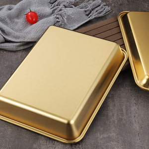 Plateau de service rectangulaire en acier inoxydable 304 pour le service du café et du thé dans les hôtels YX1518 - Product Image 3