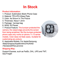 Coque de téléphone à Sublimation en verre trempé 2d TPU de haute qualité pour Iphone 13 PROMAX 12 11 14 pour Samsung S22