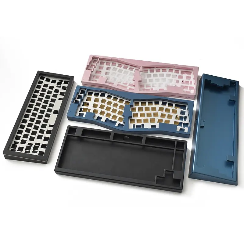 Máquina de Control de acrílico anodizado, caja de Teclado mecánico de aluminio y latón, piezas de máquina de torno Cnc, Color OEM, 2019