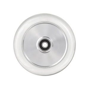 Spaceflip 110mm Transparent Stunt Wheels Silk Screen Logo OEM ODM PU Aluminium Hollow Core <b>Bearing</b> Pro Stunt <b>Scooter</b> Wheels - Product Image 1