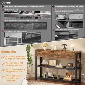 Mesa Consola Moderna de Madera SENYU con 3 Cajones de Almacenamiento para Entrada o Sala de Estar - Product Image 1