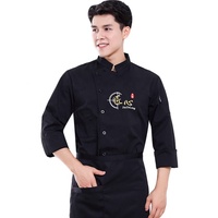 Uniformes de cuisine respirants en maille à manches longues avec logo personnalisé pour hommes et femmes, tenues à manches courtes pour l'hôtellerie, la restauration, les restaurants et les bars
