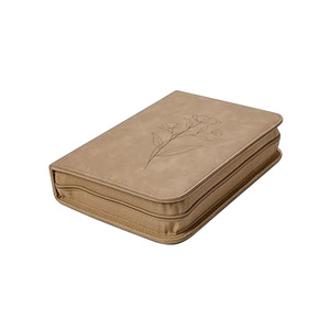 Pu Leather Book Cover Dustproof Rectangular Storage <b>Bag</b> With Flower Pattern Minimalist Design For Church Books Protection - Product Image 1