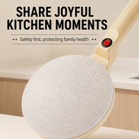 Crêpière Électrique Compacte Portable à Commande Monobouton, Sans Huile, pour une Cuisson Rapide des Crêpes et Pancakes, Idéale pour les Petits-Déjeuners du Week-end