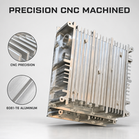 Boîtier de dissipateur thermique professionnel en aluminium 6061 usiné CNC avec ailettes pour module de refroidissement d'amplificateur de pilote LED – Vente en gros