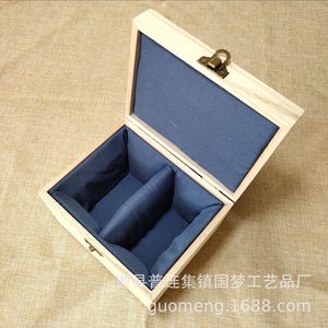 Custom Made Wooden Jewelry Box Rectangle 10 In High Cotton Lining Desktop Storage Gift Box - Product Image 4