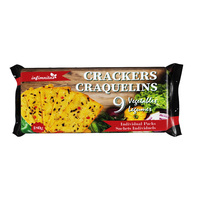 Biscuits croustillants personnalisés sans sucre, riches en fibres, emballage en boîte, vente en gros