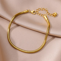Mode 18k plaqué or étanche en acier inoxydable serpent chaîne torsion corde cheville cubaine Figaro bracelets de cheville pour femmes bijoux de plage