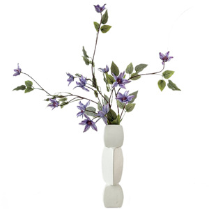 Flores Artificiales de Clematista Blancas de Seda, Alta Simulación, Decoración para Bodas y Hogar - Product Image 5