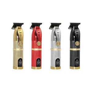 <span class=keywords><strong>Barberia</strong></span>-herramienta <span class=keywords><strong>de</strong></span> corte <span class=keywords><strong>de</strong></span> pelo dorado, cortapelos eléctrico con pantalla LED, recortador <span class=keywords><strong>de</strong></span> carga USB para peluquero - Product Image 1
