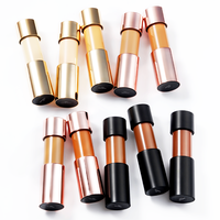 10 couleurs rose doré noir rond produit de maquillage marque privée maquillage liquide imperméable à l'eau fond de teint
