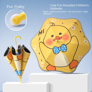 Paraguas de rodillo divertido de diseño UV a prueba de viento innovador logotipo personalizado regalo de negocios para niños controlado por fábrica manualmente - Product Image 2