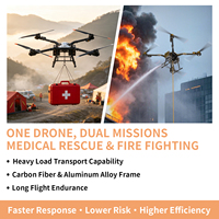 Drone Octocoptère Sanmoo FLY80 à charge lourde, châssis en fibre de carbone pliable, UAV industriel pour la construction et le levage