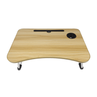Table d'ordinateur portable pliante Portable bureau de lit debout support pour ordinateur portable support de lecture bureaux d'ordinateur travail Table d'ordinateur en bois