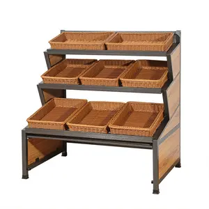 Hot sale wooden vegetable and fruit stand