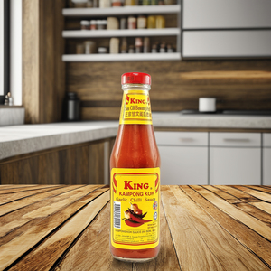 King ซอสกระเทียมพริกฮาลาลทำจากมาเลเซีย320กรัมในขวดร้อนและเผ็ดพร้อมใช้ - Product Image 1