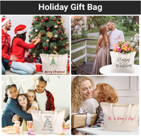 Bolsa de Lona de Algodón con Impresión Personalizada, Gran Capacidad, para Bodas y Fiestas, Venta Caliente