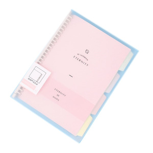 P 루스 리프 노트북 20 홀 캔디 컬러 4 컬러 분류 학생 메모장 A4 B5 A5 귀여운 학교 사무실 문구 - Product Image 5