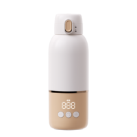 Chauffe-lait en acier inoxydable rechargeable par USB 100W 11.1V avec écran LED, sans BPA, chauffe-biberon pour bébé