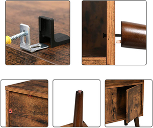 Kệ Sách <span class=keywords><strong>96</strong></span> Inch Cao Bằng Gỗ Cho Thư Viện, Tủ Sách 4 Tầng Trưng Bày Đồ Đạc Đơn Giản - Product Image 2