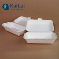 Boîtes à lunch jetables biodégradables respectueuses de l'environnement, emballages pour la restauration rapide, contenants en papier pour emporter les aliments