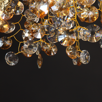 Lustre suspendu en aluminium de haute qualité, homologué CE, à branches dimmables, pour salle à manger, salon, chambre à coucher, lustre en cristal LED