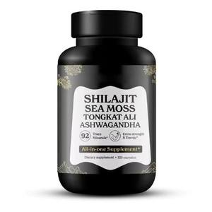 Private Label Biologische Shilajit Zeewier <span class=keywords><strong>Capsules</strong></span> All-in-one Supplement Ashwagandha Gember voor Volwassenen - Product Image 1
