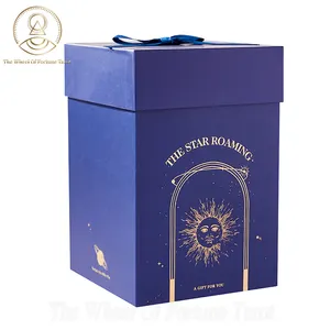 Luxury Custom Candle Jar With Lid And Gift Box Ribbon Storage Custom Cardboard Box Packaging