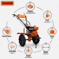 Ykx Cultivador Rotatorio de Gasolina Personalizado de Gran Potencia, con Engranajes Reforzados, Motor 190F de 15HP, de Empuje Manual, para Granjas Grandes, Fabricante