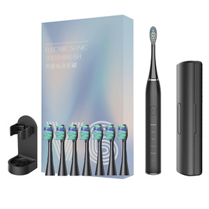 Brosse à dents électrique sonique rechargeable, étanche IPX7, avec 6 têtes de brosse, portable pour usage domestique - Product Image 1