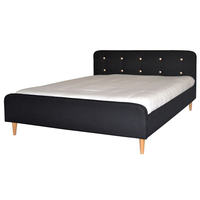 Cadre de lit simple réglable de style scandinave minimaliste avec tête de lit, matériau écologique, taille et couleur personnalisables